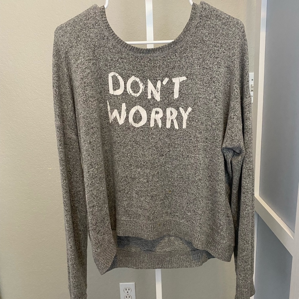 Abercrombie & Fitch Don’t Worry Crewneck Sweater